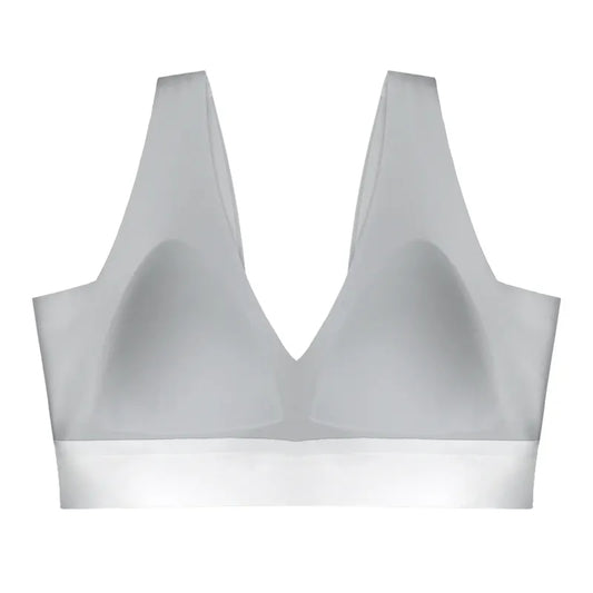 minimalist - v-neck bra ( grey ) - KISS AND MAKEUP