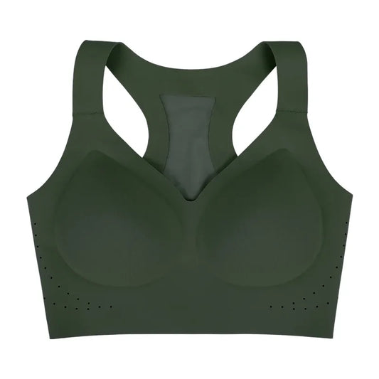 seamless sports bra ( hunter green ) - KISS AND MAKEUP