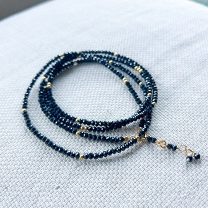leia nova | black onyx - wrap bracelet