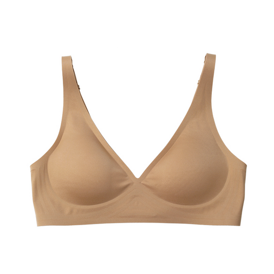 the mews | seamless v-neck bra - tan - KISS AND MAKEUP